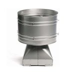 Close-up of a stainless steel Hurricane Chimney Cap, designed to protect single-flue chimneys from wind, rain, and debris.