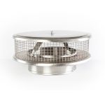 8-inch round single wall solid pack chimney cap designed for enhanced protection, efficient airflow, and durability, providing long-lasting performance for your chimney system.