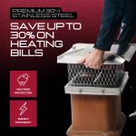 A chimney cap with fireplace flue damper saving energy and reducing heating bills.