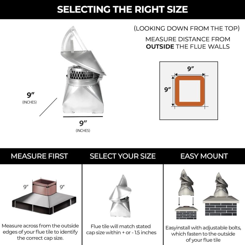 WindDirectional Stainless Steel Chimney Cap Chimcare