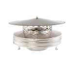 Stainless steel round air-cooled chimney cap for fireplaces