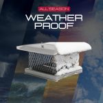 Stainless steel fireplace flue damper cap protecting against rain, snow, and wind.