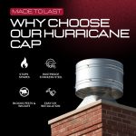 Chimney top with a Hurricane Chimney Cap installed, showing reasons to choose this cap for superior draft control and storm protection.