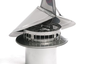 360-degree rotating non-air-cooled wind directional chimney cap redirects smoke and resists strong gusts. Ideal for coastal or windy regions.