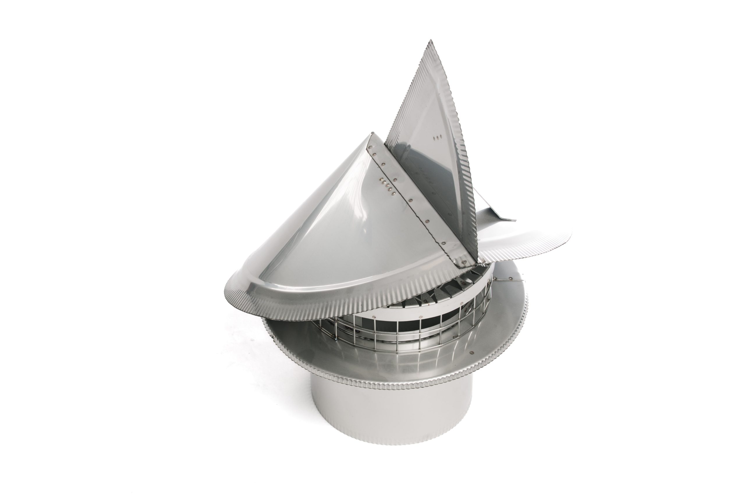 Wind Directional Non-Air-Cooled Chimney Cap – Anti-Downdraft System Innovative wind directional chimney cap with aerodynamic top resists downdrafts and keeps fireplace airflow stable during heavy winds.