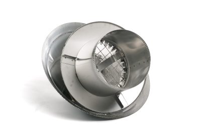 Heavy-duty stainless steel non-air-cooled wind directional cap enhances draft control, blocks rain, and prevents smoke blowback.