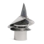 Premium wind directional non-air-cooled chimney cap designed to rotate with airflow, preventing downdrafts and improving fireplace efficiency.