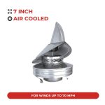 7 inch air cooled wind directional chimney cap with rotating design to prevent downdrafts, protect against rain, debris, and improve chimney airflow