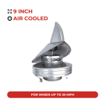 9in Round Air Cooled Wind Directional Chimney Cap