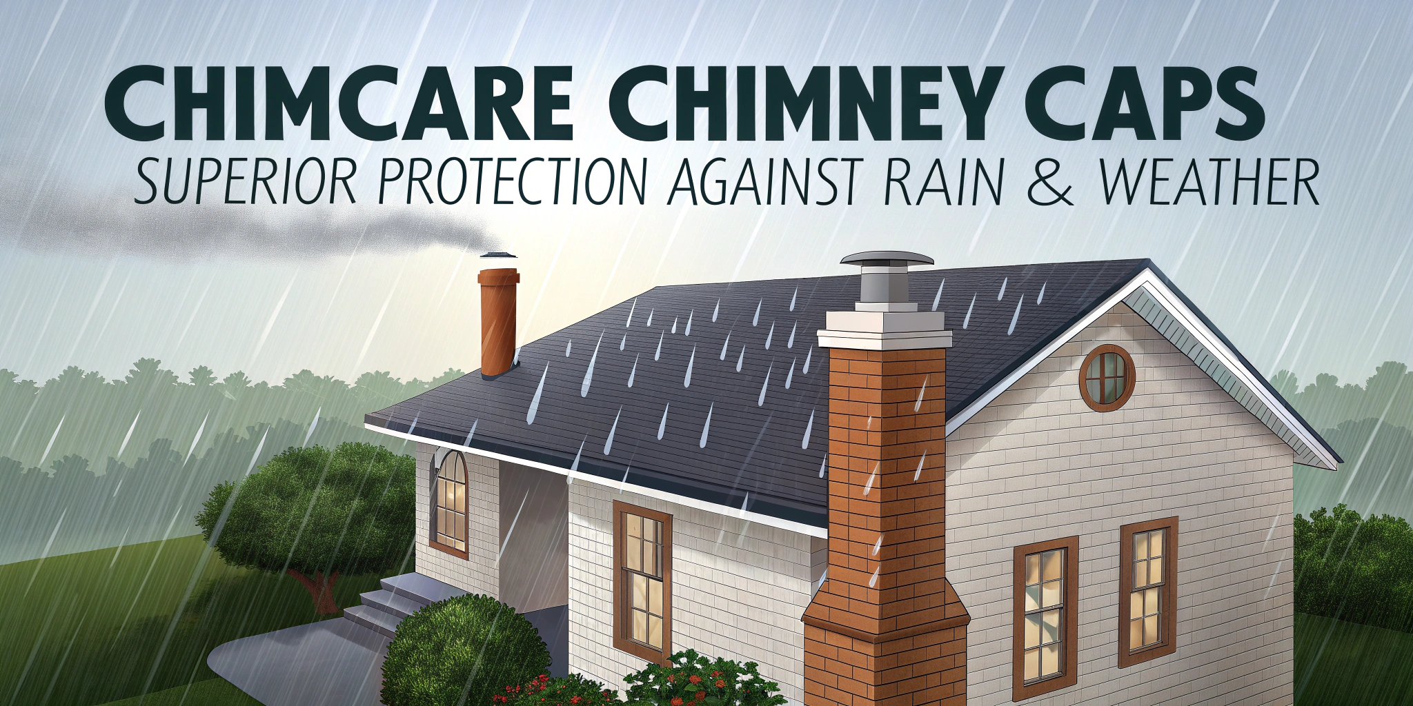 House in Rainy Environment – Chimney Cap Protection Against Harsh Weather