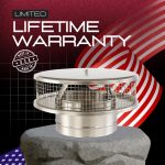 8" round non air-cooled chimney cap - Image 4