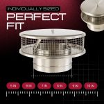 8" round non air-cooled chimney cap - Image 7
