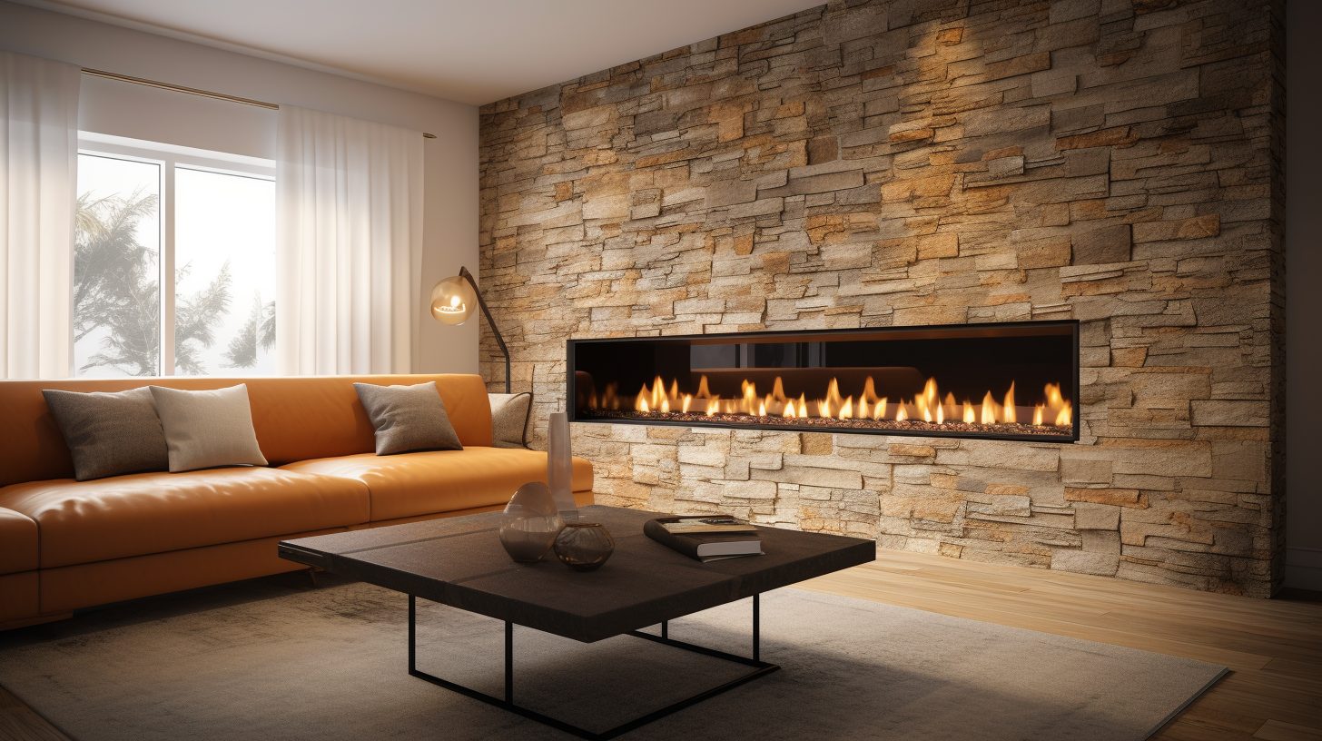 Stainless steel chimney cap installed on a gas fireplace vent